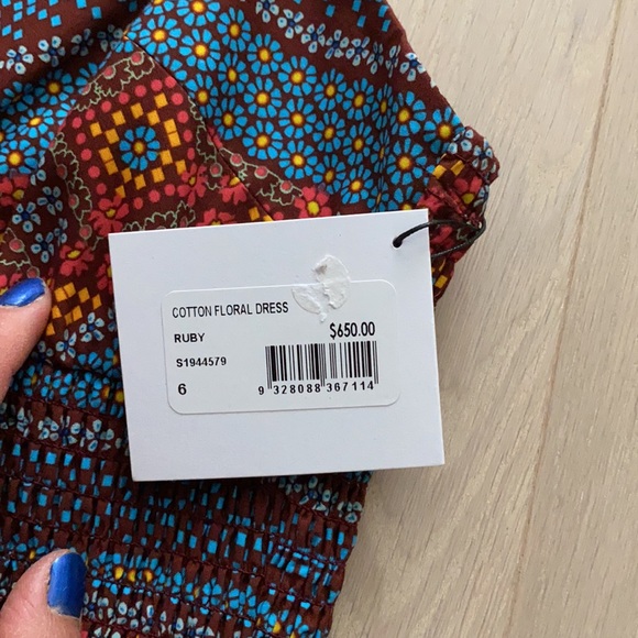 Brand NWT!  Scanlan Theodore Ruby Floral Dress - Picture 5 of 6